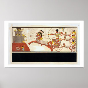 Poster Ramesses II (1279-13 avant JC) à la bataille de Ka