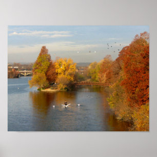 Poster Rameur d'automne de lac ladybird - Austin du