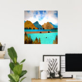 Poster Rameur du lac du matin (Bureau à domicile)