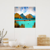 Poster Rameur du lac du matin (Cuisine)