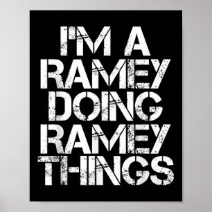 Poster Ramey Funny Nom de famille Arbre de famille Annive