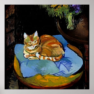 Poster “Raminou on a Blue Blanket” by Suzanne Valadon