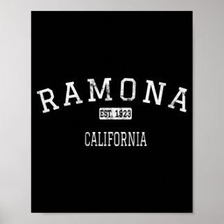 Poster Ramona California Ca Vintage Performance