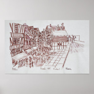 Poster Ramparts, Mont Saint-Michel   Normandy, France