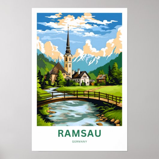 Poster Ramsau Allemagne Imprimer voyage (Devant)