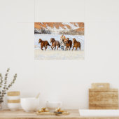 Poster Ranch de chevaux Hideout, wrangler et chevaux (Cuisine)