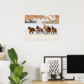 Poster Ranch de chevaux Hideout, wrangler et chevaux (Bureau à domicile)
