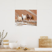 Poster  Ranch Hideout avec petit troupeau de chevaux dans (Cuisine)