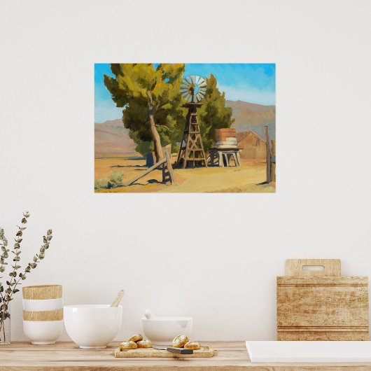 Poster Ranch Windmill, Carson, Nevada par Maynard Dixon (Cuisine)