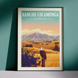Poster Rancho Cucamonga Californie vintage