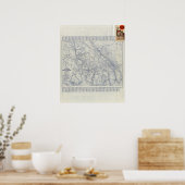 Poster Rand McNally Official 1925 Auto Trails Map 2 (Cuisine)