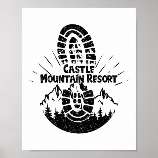 Poster Randonnée À Castle Mountain Resort Vacances Ski (Devant)