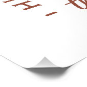 Poster Randonnée bottes girly rétro brun esthétique (Coin)