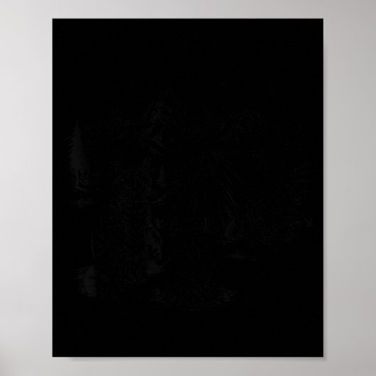 Poster Randonnée Camping Chat (Devant)