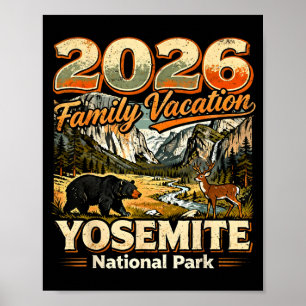Poster Randonnée dans le parc national de Yosemite 2026 v