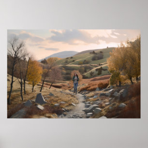 Poster Randonnée dans les collines