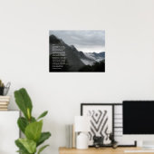 Poster Randonnée dans les nuages - Poème d'Invictus (Bureau à domicile)