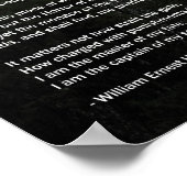 Poster Randonnée dans les nuages - Poème d'Invictus (Coin)