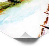 Poster Randonnée d'hiver Randonnée de neige Mountain Wate (Coin)