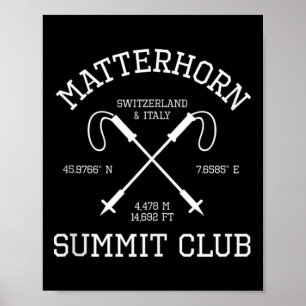 Poster Randonnée du club du sommet du Problemhorn Suisse