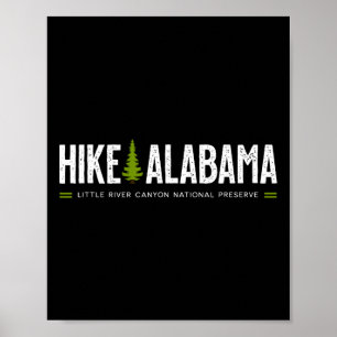 Poster Randonnée en Alabama Little River Canyon Arbre Rét