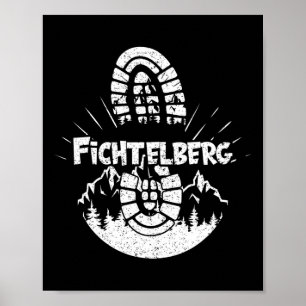 Poster Randonnée En Fichtelberg Allemagne Vacances Hiker