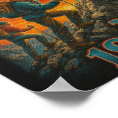 Poster Randonnée en nature Expédition 1995 Style Vintage (Coin)