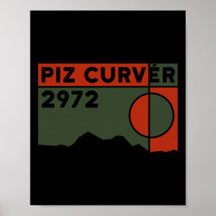 Poster Randonnée en vélo de montagne du mont Piz Curvér R