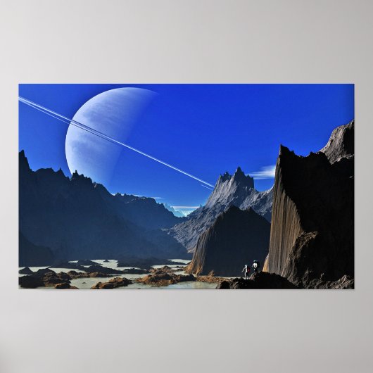 Poster Randonnée Le cratère Herschel des Mimas de la Lune (Devant)