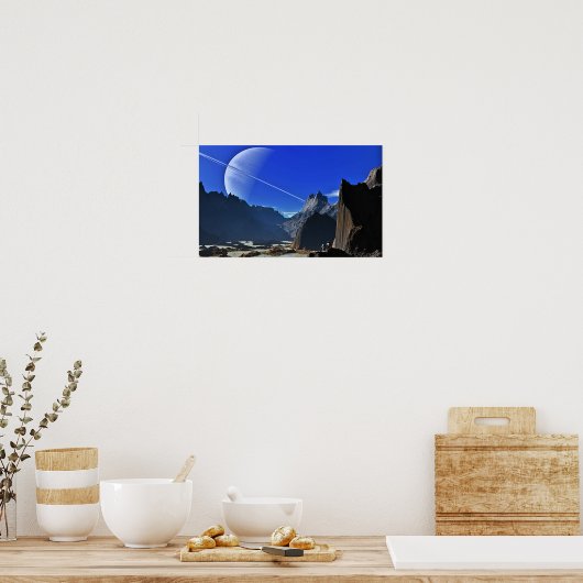 Poster Randonnée Le cratère Herschel des Mimas de la Lune (Cuisine)