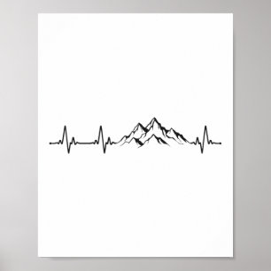 Poster Randonnée Mountain Heartbeat