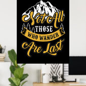 Poster Randonnée Pas Tous Ceux Qui Se Promerrent (Bureau à domicile)