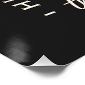 Poster Randonnée randonneur fille drôle citations noir (Coin)