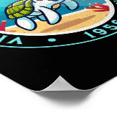 Poster Randonnée Tortue Au Parc National Des Îles Vierges (Coin)