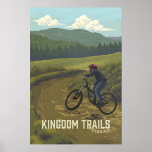 Poster Randonnées à vélo dans les montagnes du Vermont Ki