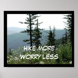 Poster randonner plus d'affiche sur la photo de montagne