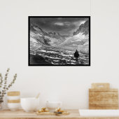 Poster Randonneur dans la vallée du Mont Aconcagua au Chi (Cuisine)