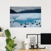 Poster Randonneurs glaciers (Bureau à domicile)