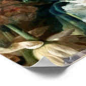 Poster RANEMONES,FLEURS,PAPILLON NOIR Monogramme floral (Coin)