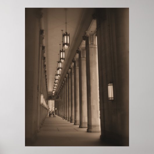 Poster Rangée de colonnes - Opéra Civic - Chicago (Devant)