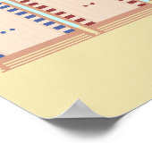 Poster Rangée de huttes de plage colorées (Coin)