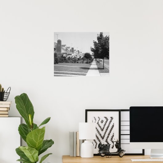 Poster Rangée de maisons (Bureau à domicile)