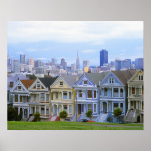 Poster Rangée de maisons victoriennes