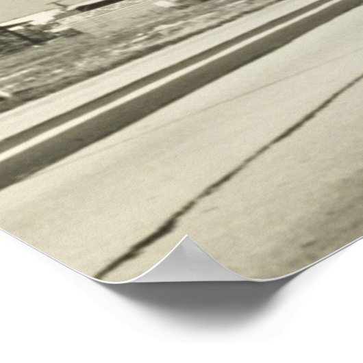 Poster Rangée de pôles d'électricité (Coin)