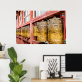 Poster Rangée de roues de prière (Bureau à domicile)