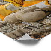 Poster Rangée de statues de Bouddha, Wat Yai Chaya Mongko (Coin)