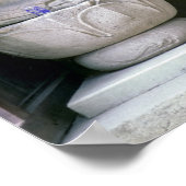 Poster Rangée de statues de moines Jizo avec bib et casqu (Coin)