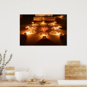 Poster Rangoli aux bougies à Diwali (Cuisine)