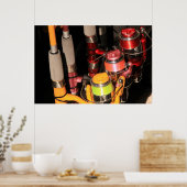 Poster Rangs de pêche arc-en-ciel (Cuisine)