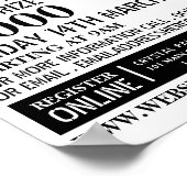 Poster Rangs de pêche, Tournoi de pêche Evénement Publici (Coin)